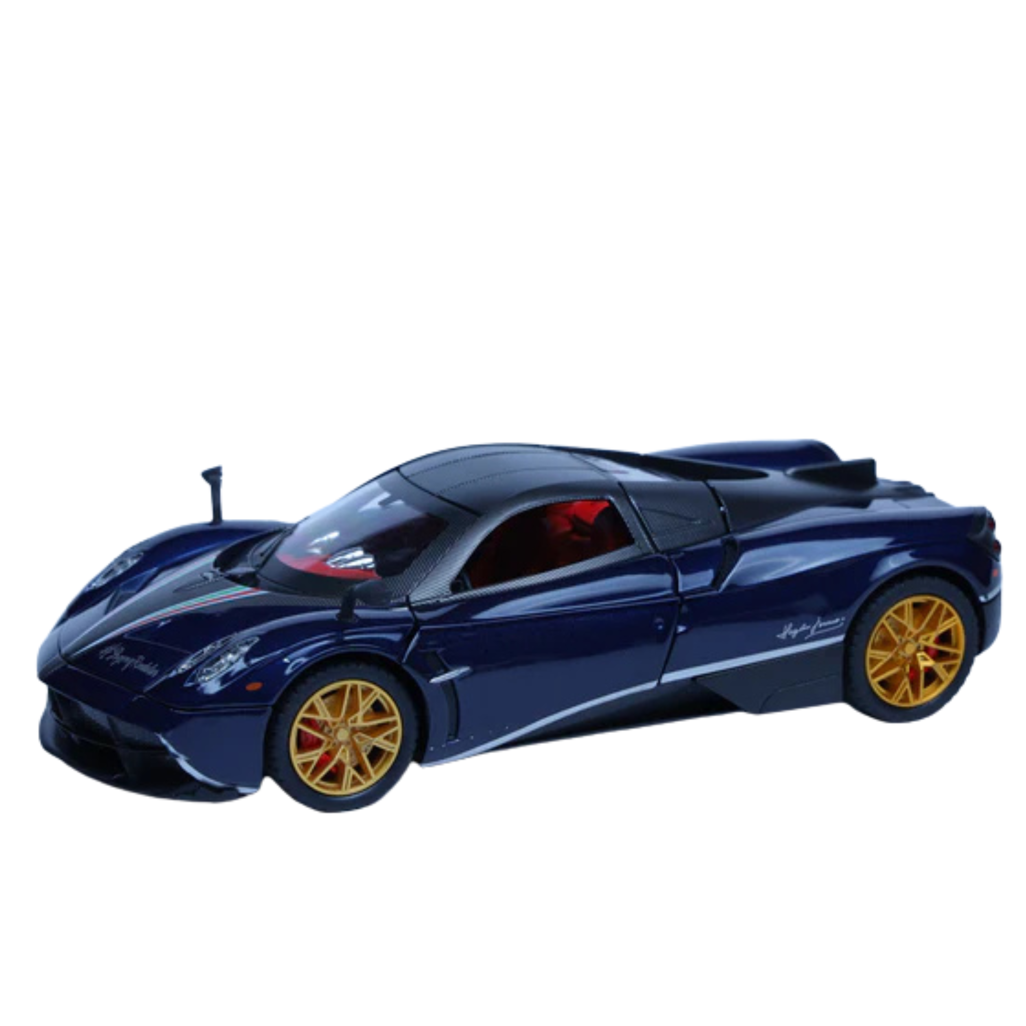 Pagani Huayra Blue 1:24 Scale Diecast Model Car | Openable Doors & Lights | Exotic Hypercar Collectible