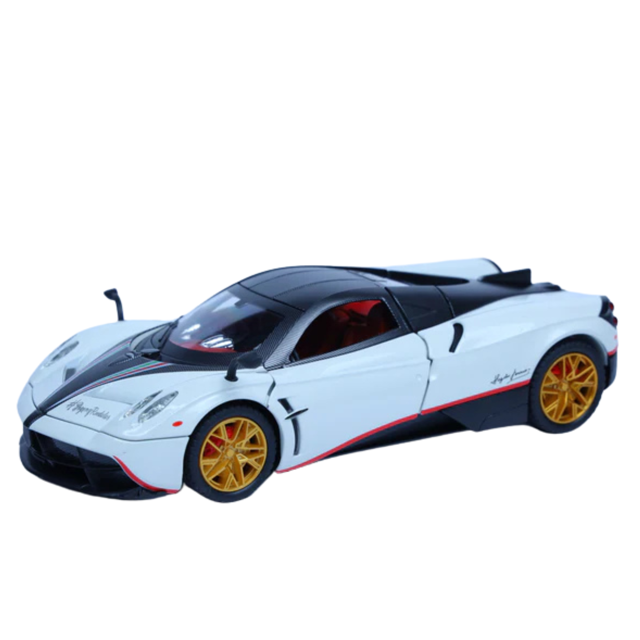 Pagani Huayra White 1:24 Scale Diecast Model Car | Openable Doors & Lights | Exotic Hypercar Collectible