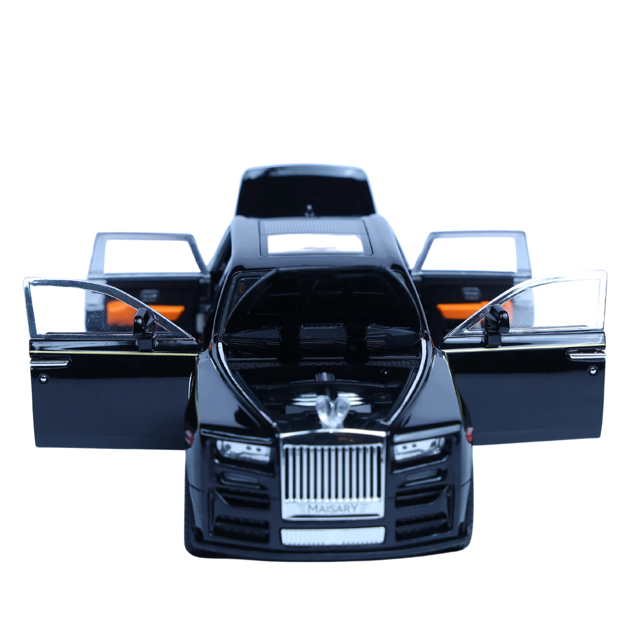Rolls-Royce Phantom Black 1:22 Scale Diecast Model Car | Luxury Collectible with Openable Doors & Lights