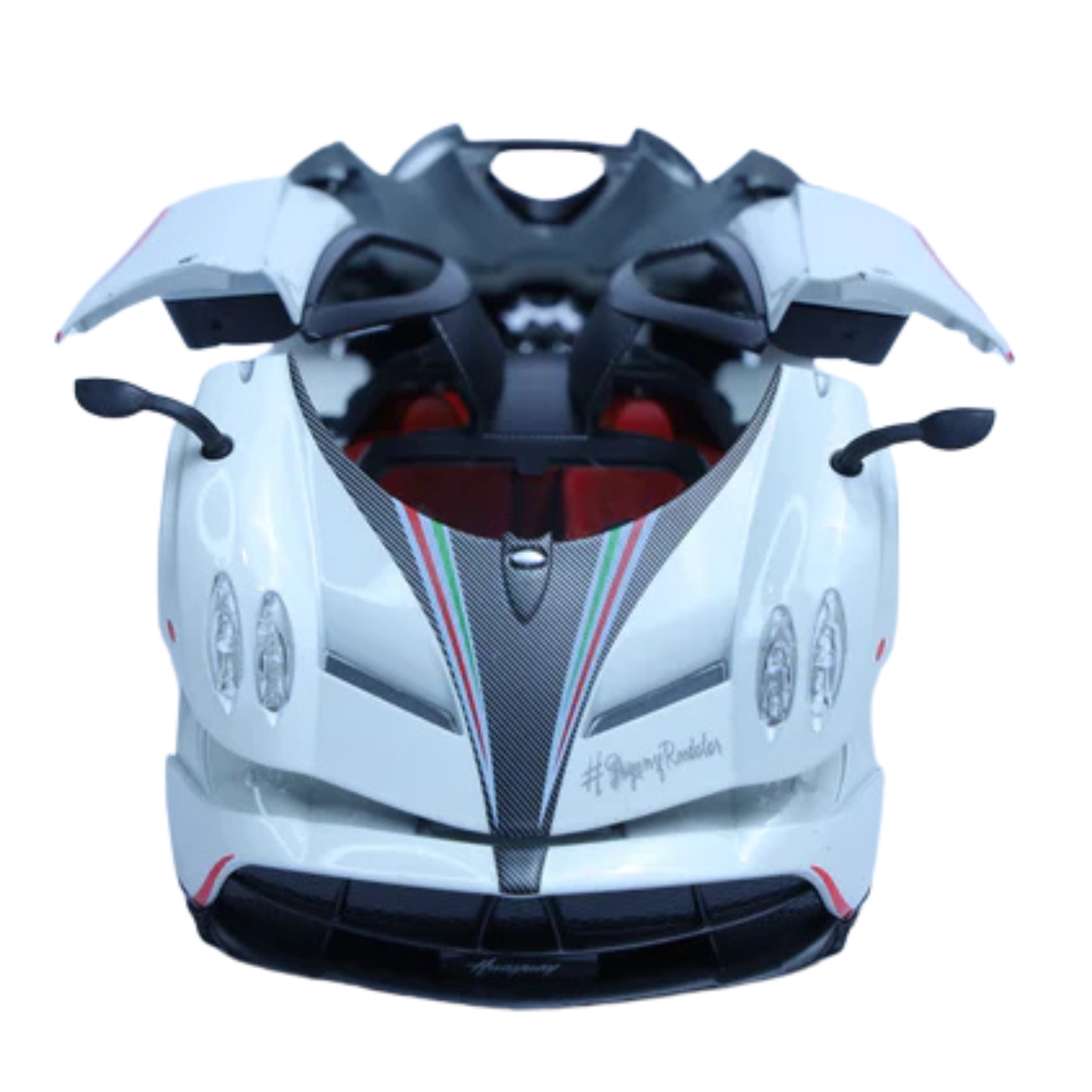 Pagani Huayra White 1:24 Scale Diecast Model Car | Openable Doors & Lights | Exotic Hypercar Collectible