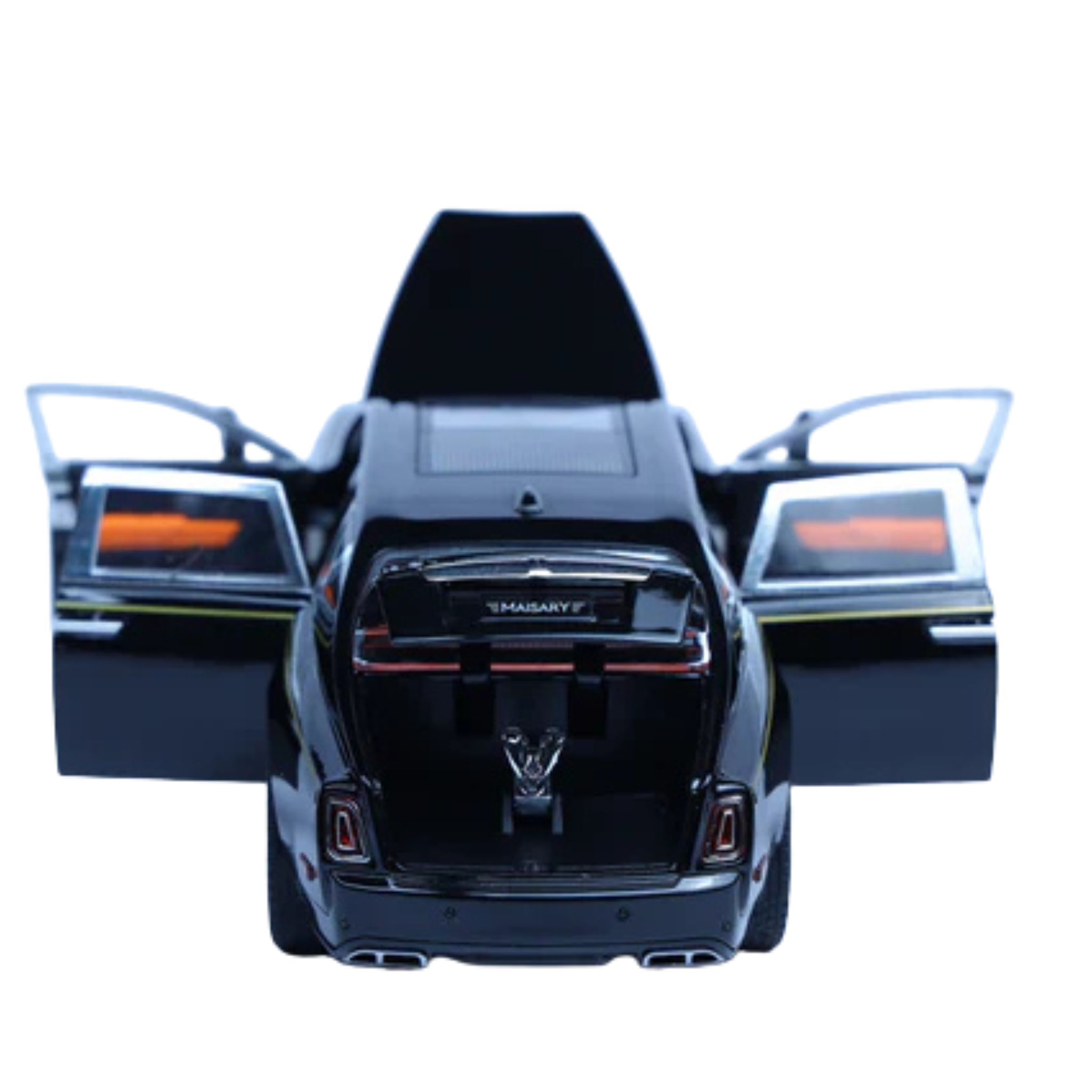 Rolls-Royce Phantom Black 1:22 Scale Diecast Model Car | Luxury Collectible with Openable Doors & Lights