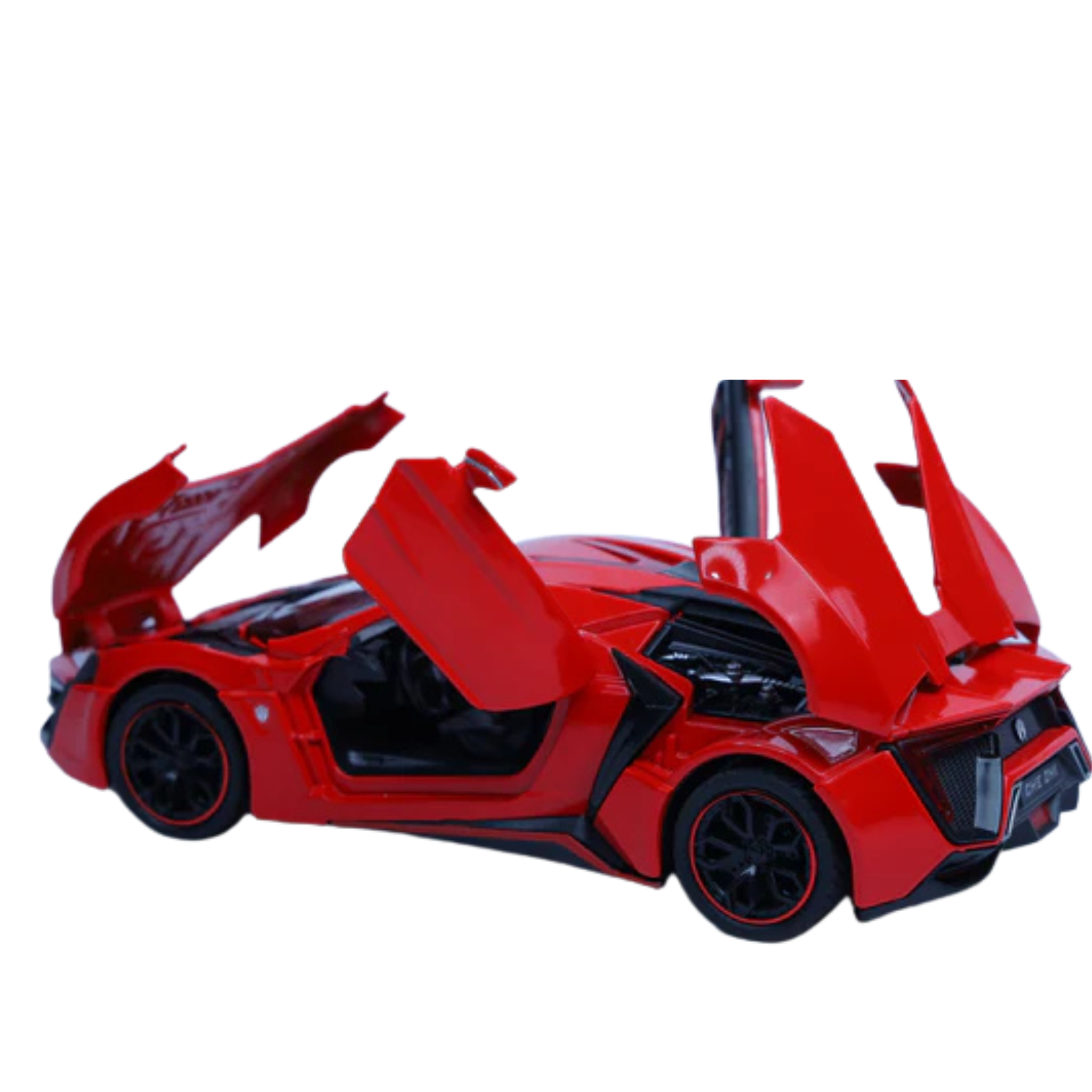 Lykan Hypersport Red 1:24 Scale Diecast Model Car | Openable Doors & Lights | Exotic Hypercar Collectible