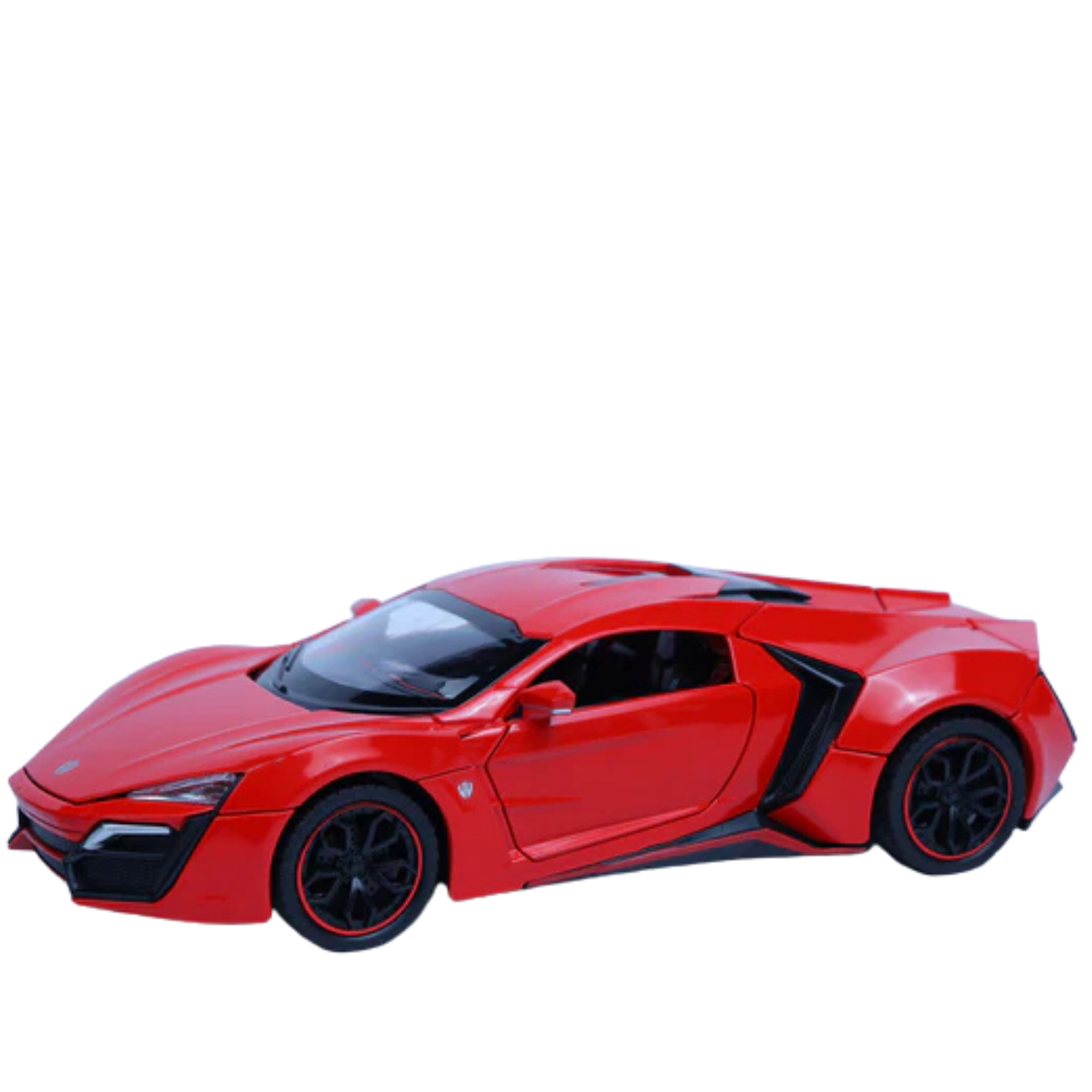 Lykan Hypersport Red 1:24 Scale Diecast Model Car | Openable Doors & Lights | Exotic Hypercar Collectible