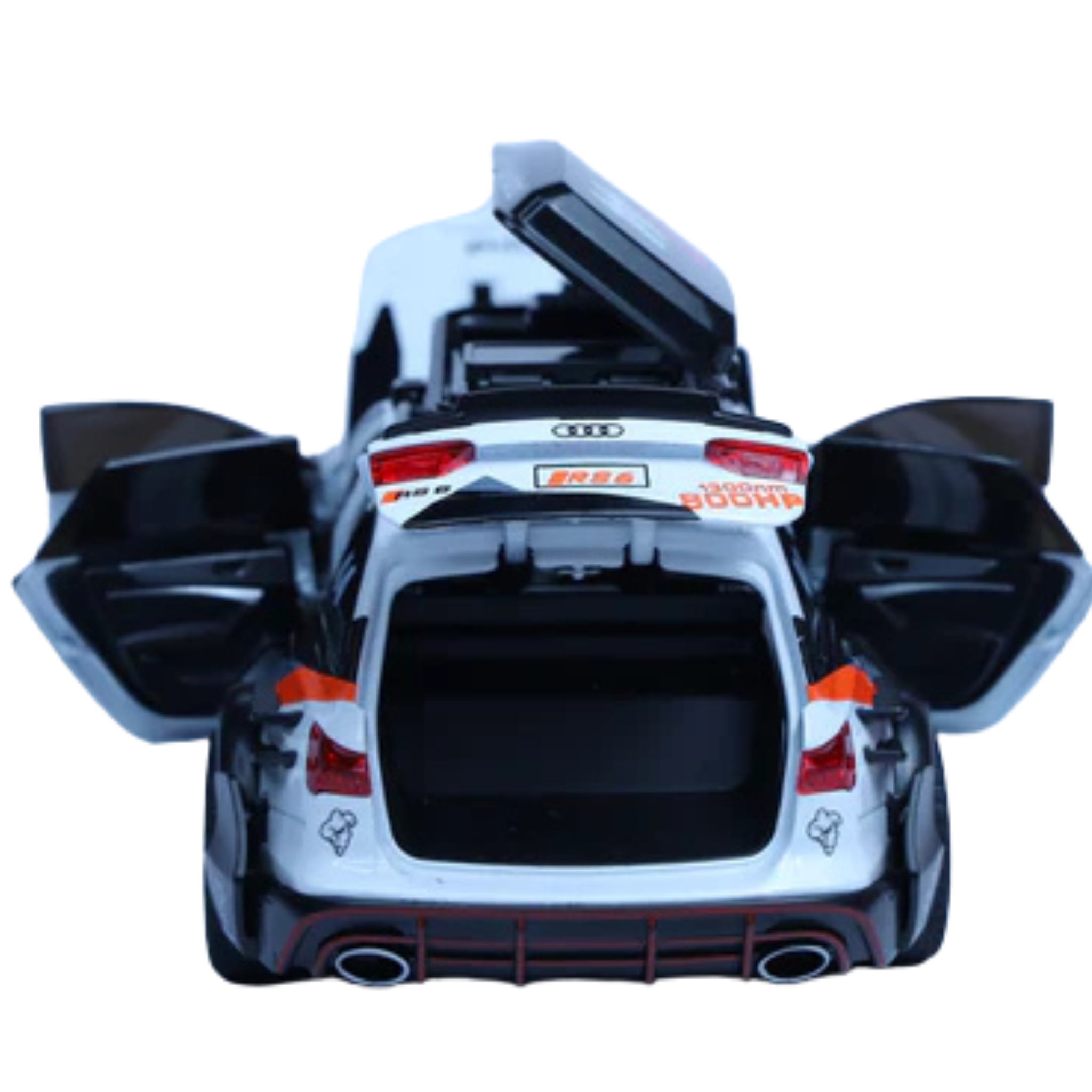 Audi RS6 SE White 1:24 Scale Diecast Model Car | Openable Doors & Lights | Premium Collectible