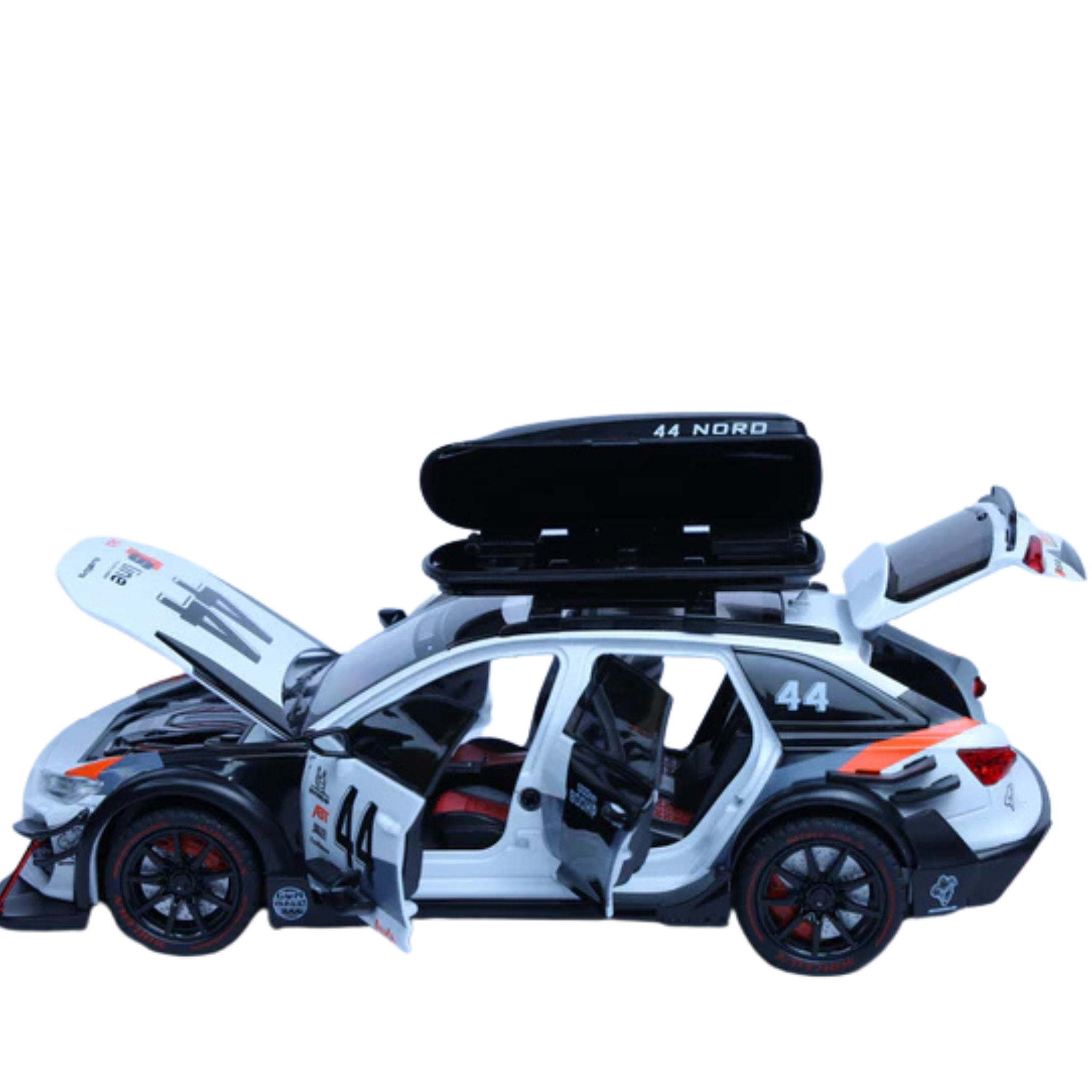 Audi RS6 SE White 1:24 Scale Diecast Model Car | Openable Doors & Lights | Premium Collectible