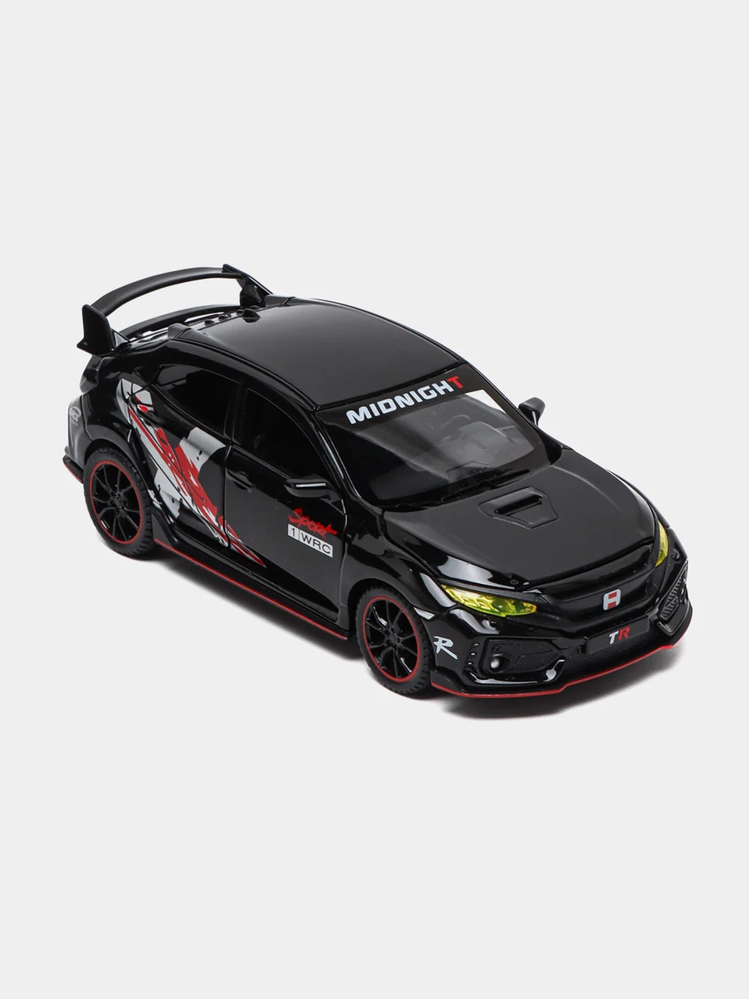 Honda Civic black 1:32 Scale Diecast Model Car | Working Lights & Doors | Premium Metal Collectible