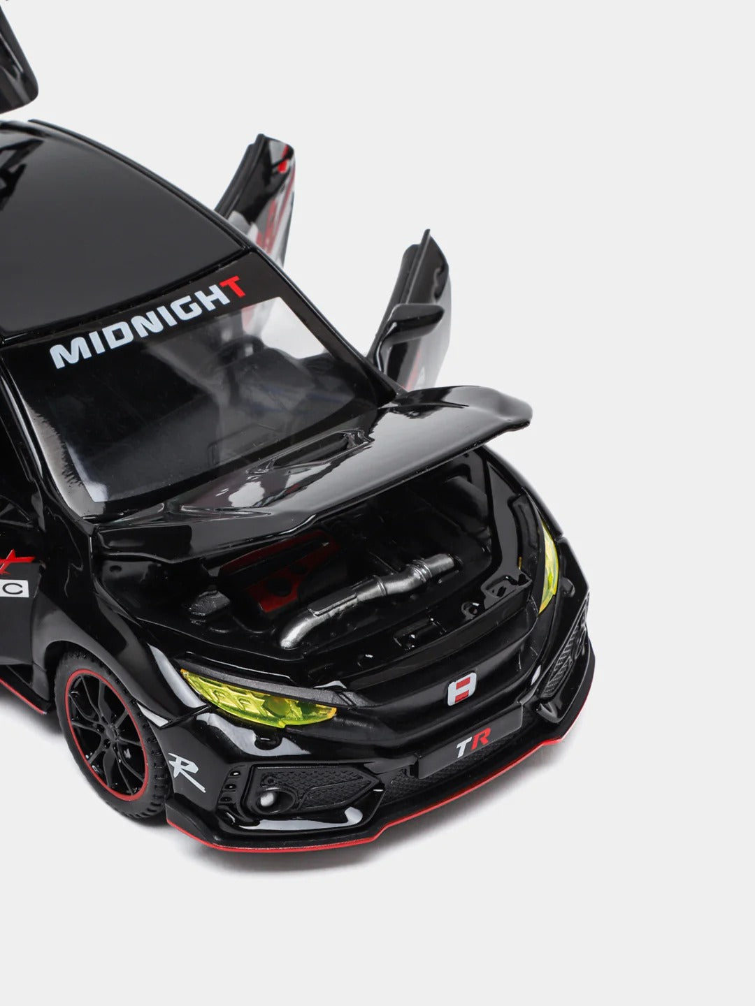 Honda Civic black 1:32 Scale Diecast Model Car | Working Lights & Doors | Premium Metal Collectible