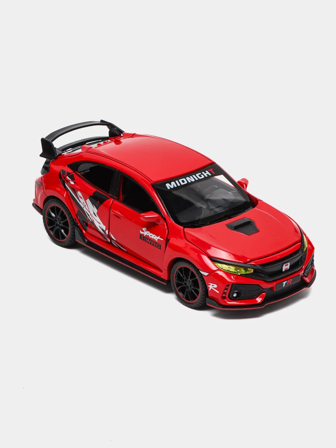 Honda Civic Red 1:32 Scale Diecast Model Car | Working Lights & Doors | Premium Metal Collectible