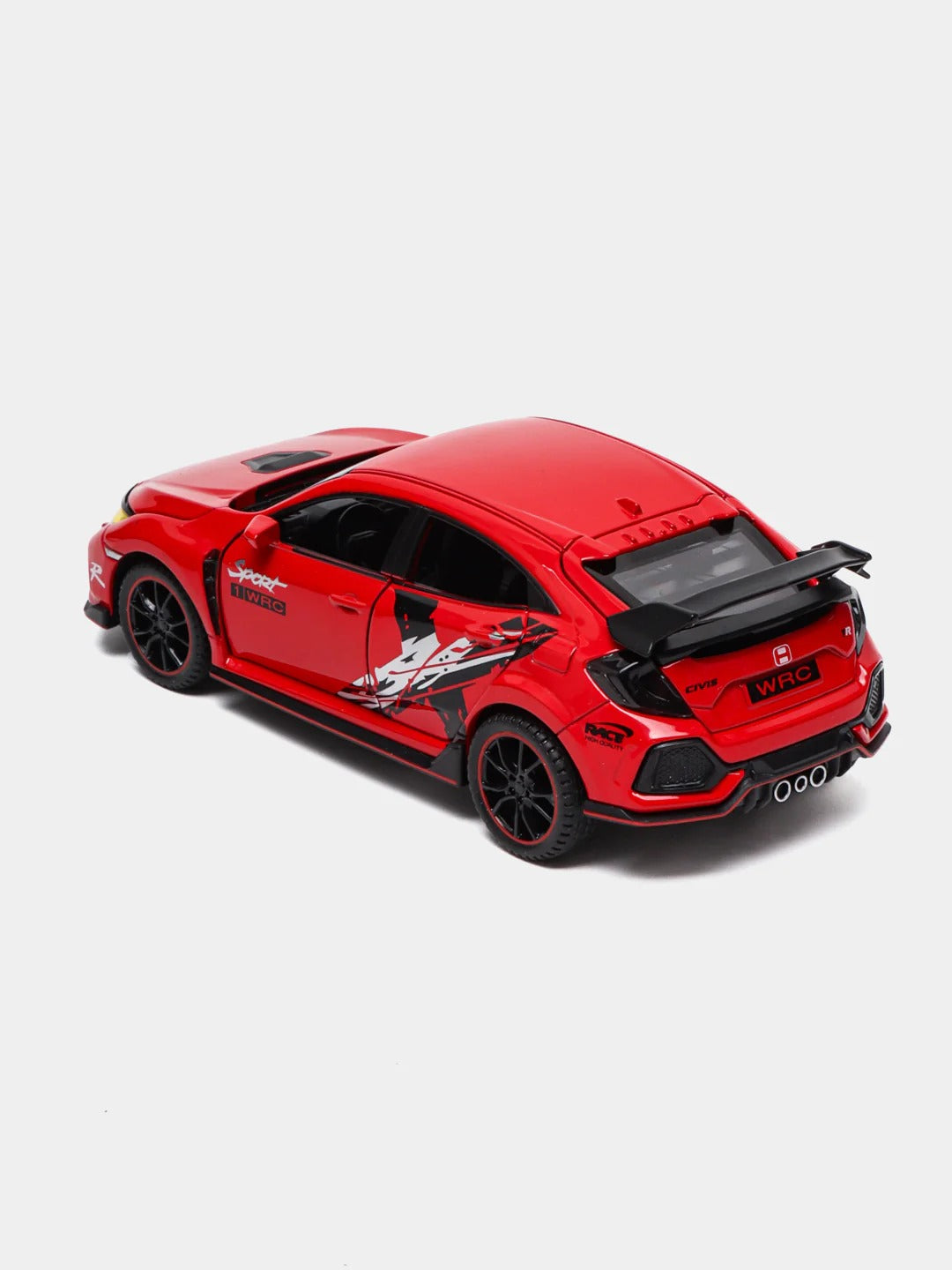 Honda Civic Red 1:32 Scale Diecast Model Car | Working Lights & Doors | Premium Metal Collectible