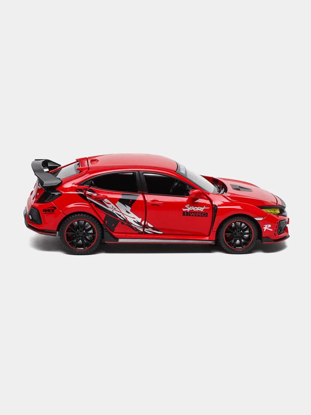 Honda Civic Red 1:32 Scale Diecast Model Car | Working Lights & Doors | Premium Metal Collectible