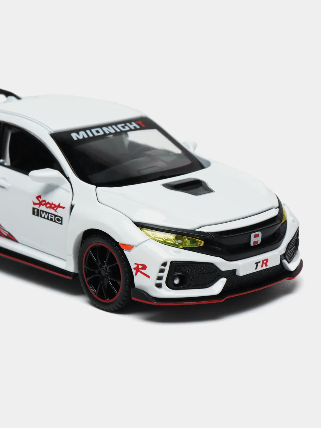 Honda Civic white 1:32 Scale Diecast Model Car | Working Lights & Doors | Premium Metal Collectible