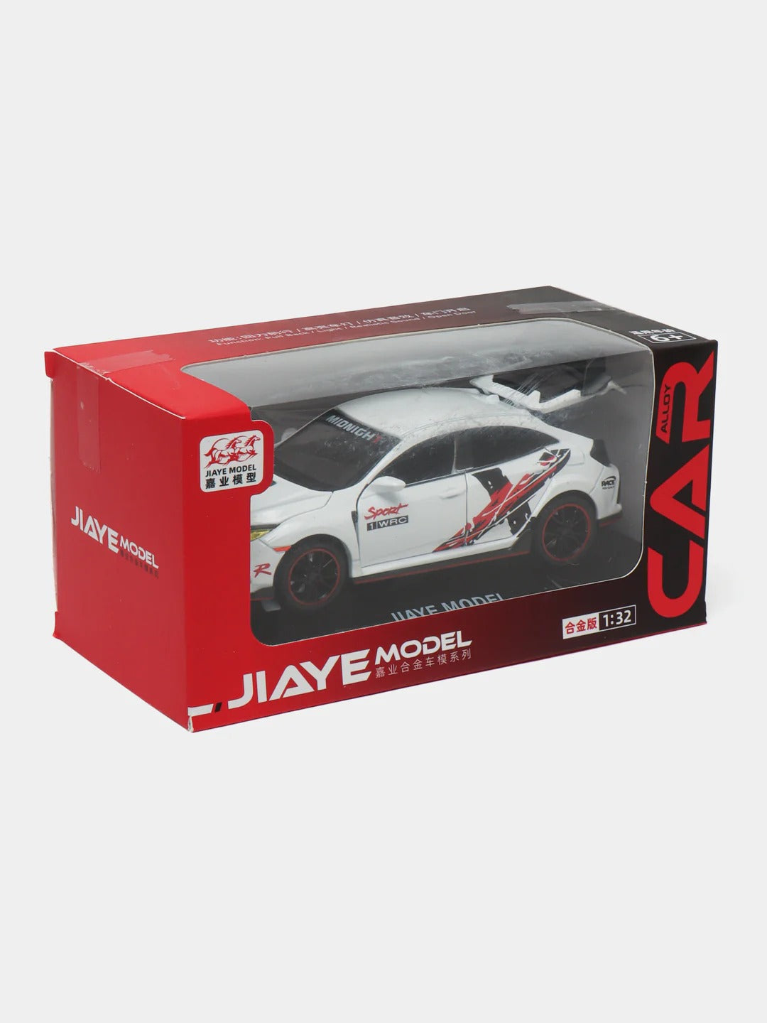 Honda Civic Red 1:32 Scale Diecast Model Car | Working Lights & Doors | Premium Metal Collectible