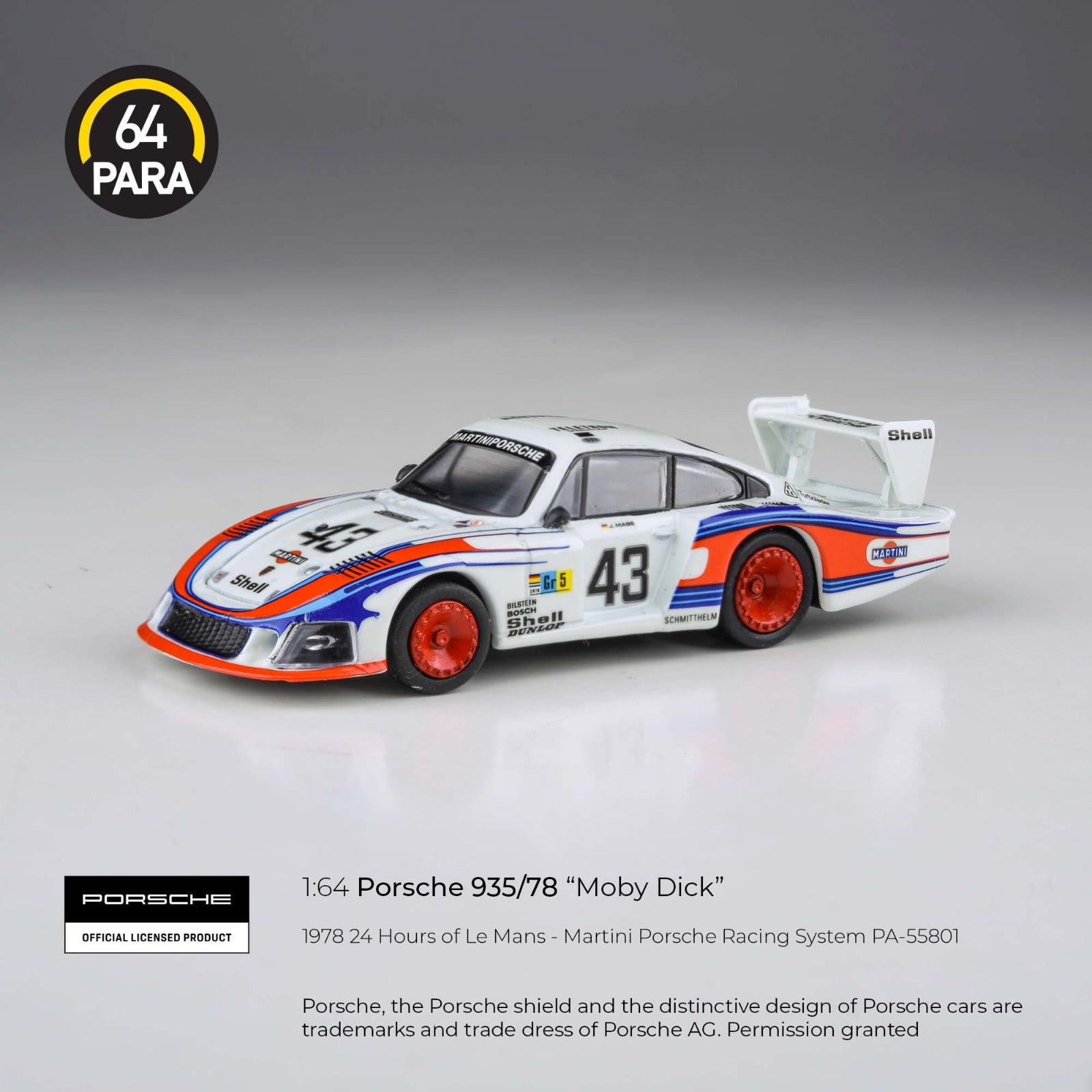 PARA64 Porsche 935/78 “Moby Dick” 1978 Le Mans 1:64 Scale Diecast Metal Toy Car