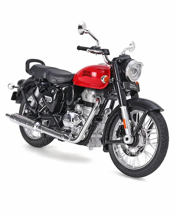 Royal Enfield Classic 350 Diecast Bike 1:15 Scale – Premium Metal Motorcycle Model with Interchangeable Fuel Tanks & Pull-Back Action