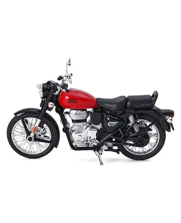 Royal Enfield Classic 350 Diecast Bike 1:15 Scale – Premium Metal Motorcycle Model with Interchangeable Fuel Tanks & Pull-Back Action