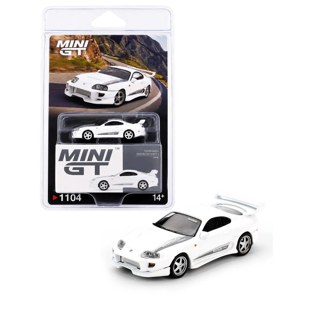 Mini GT Toyota Supra VeilSide Combat V.1 White - MGT01104-BL Blister Version