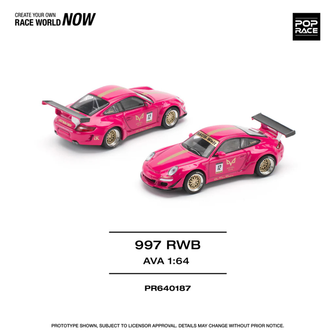 Pop Race Porsche 911 (997) RWB AVA Pink – PR640187