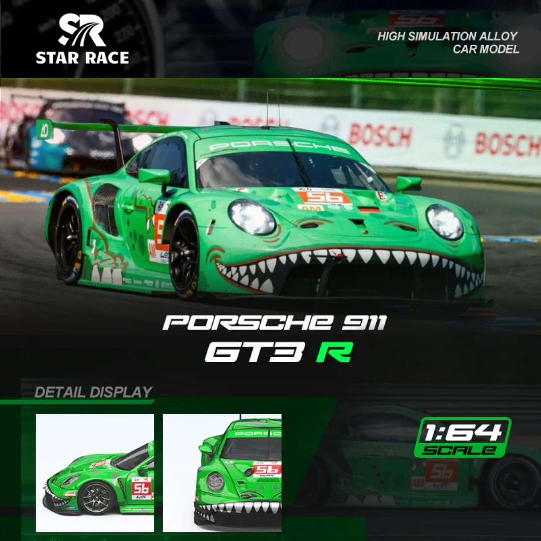 Star Race Porsche 911 GT3 R "Rexy" Green #56 AO Racing 1:64 Diecast Motorsport Car - SR64019