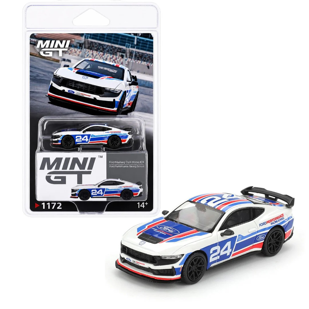 Mini GT Ford Mustang Dark Horse #24 Ford Performance Racing School - MGT01172 - Blister Version