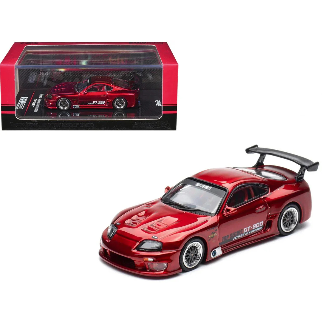 INNO64 Toyota Supra A80 Top Secret GT-300 Red 1:64 Diecast Widebody Car - IN64-A80TS-RED