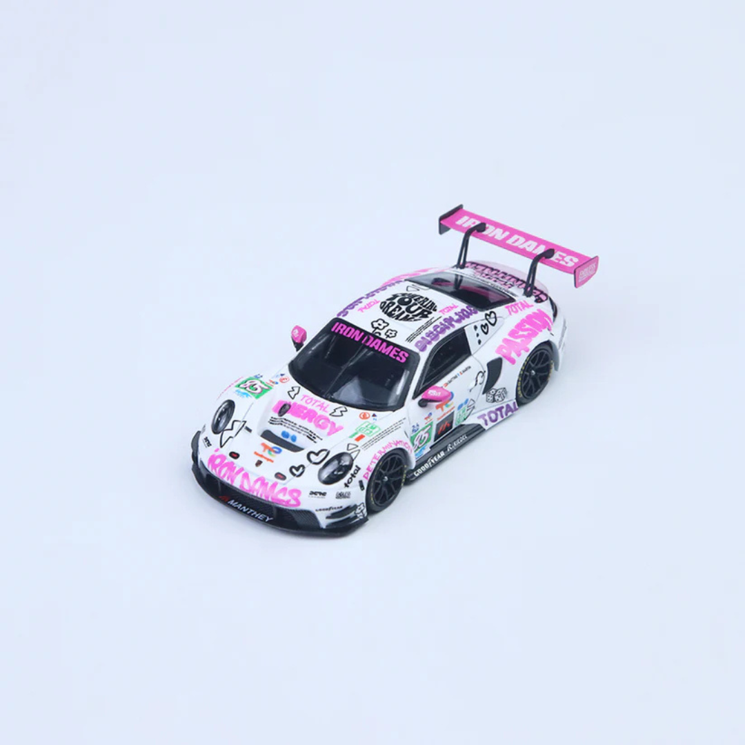 Star Race Porsche 992 GT3 R "Iron Dames" #85 White/Pink 1:64 Diecast Motorsport Car - SR64041