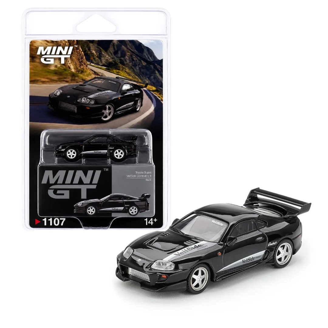 Mini GT Toyota Supra VeilSide Combat V-II Black - MGT01107-BL - Blister Version