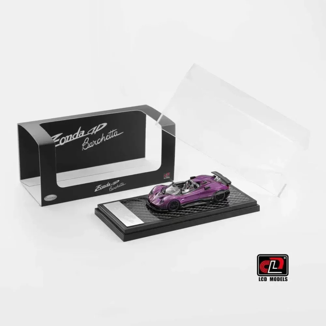 LCD Models Pagani Zonda HP Barchetta Carbon Purple Hypercar -LCD64018-CP