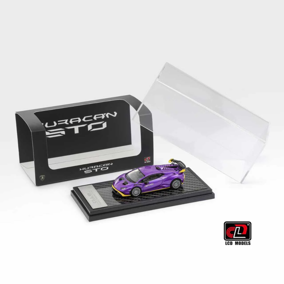 LCD Models Lamborghini Huracán STO Purple/Yellow Track Supercar - LCD64043-PU