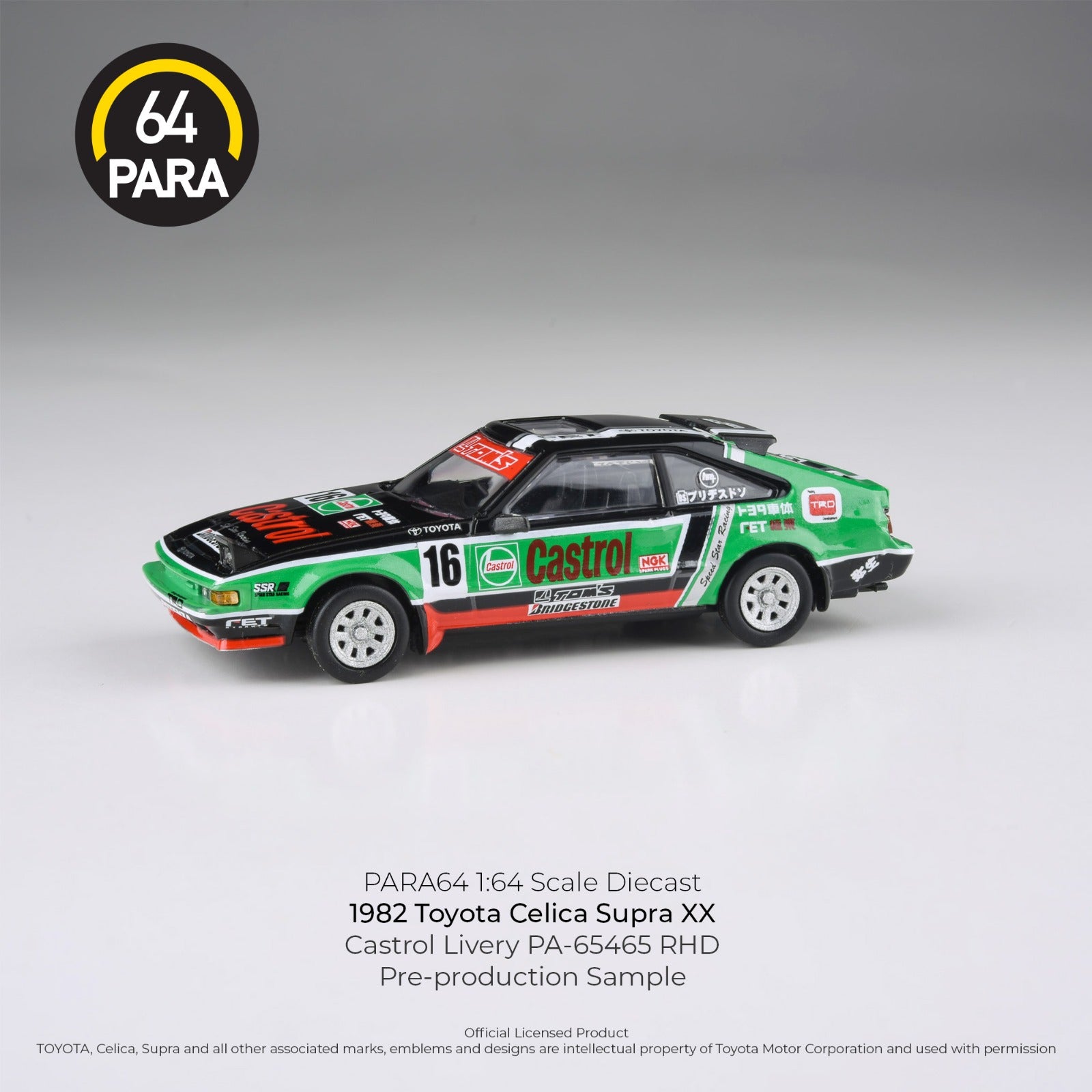 PARA64 Toyota Celica Supra XX 1982 Castrol Livery 1:64 Scale Diecast Metal Toy Car
