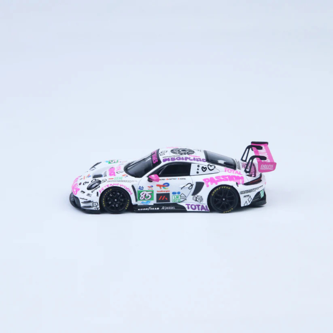 Star Race Porsche 992 GT3 R "Iron Dames" #85 White/Pink 1:64 Diecast Motorsport Car - SR64041
