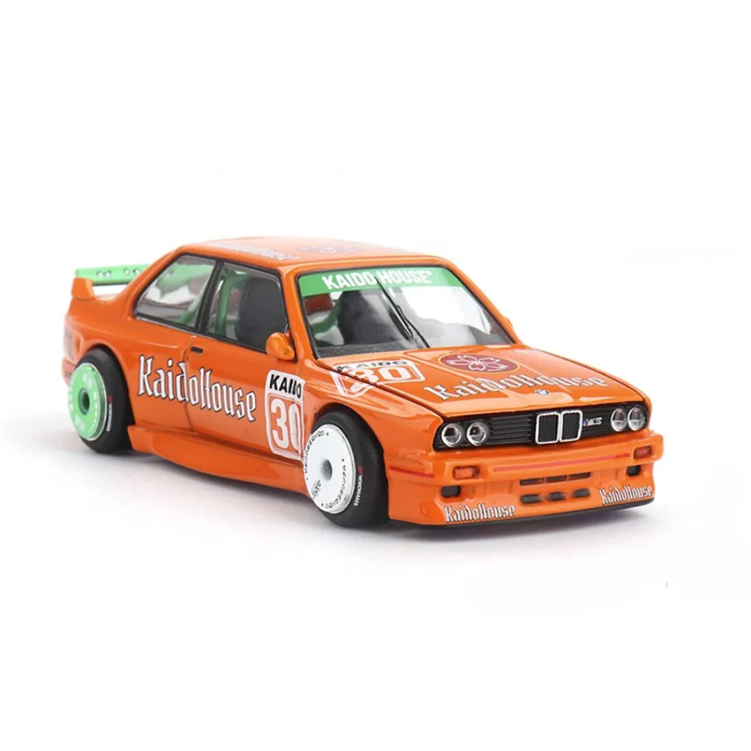 Kaido House x Mini GT BMW M3 (E30) Kaidohaus V1 Orange 1:64 Diecast Widebody Car - KHMG177