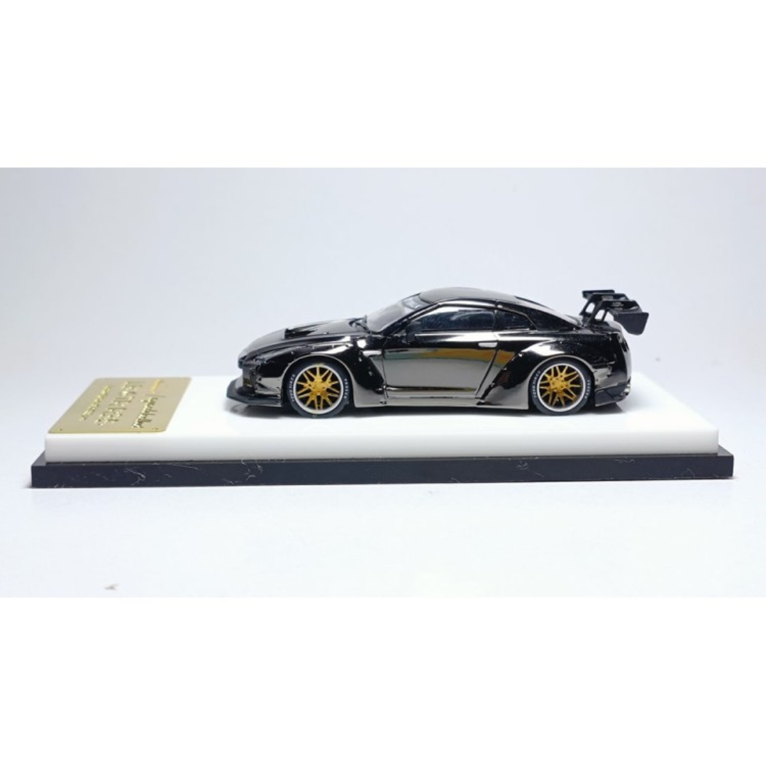 My Model Collect 1:64 Nissan GT-R (R35) Liberty Walk Chrome Gun Grey Limited Edition – MC640004E