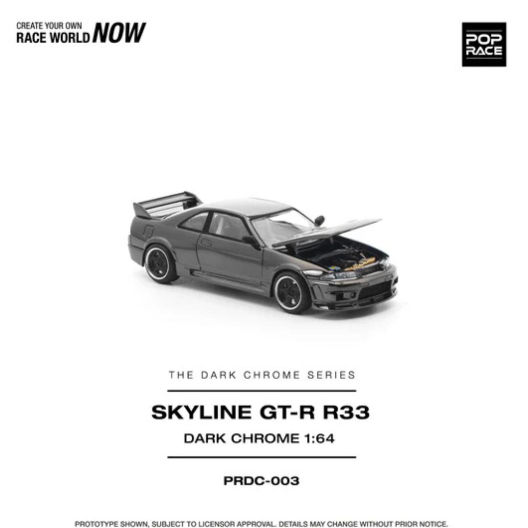 Pop Race Skyline GT-R R33 400R Dark Chrome Series PRDC-003