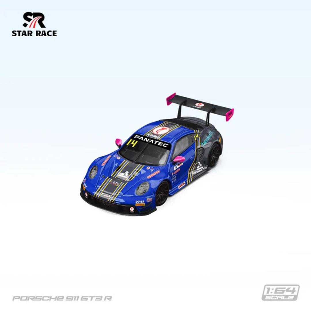 Star Race Porsche 911 GT3 R #14 GT6 Racing Blue/Black 1:64 Diecast Motorsport Car - SR64038