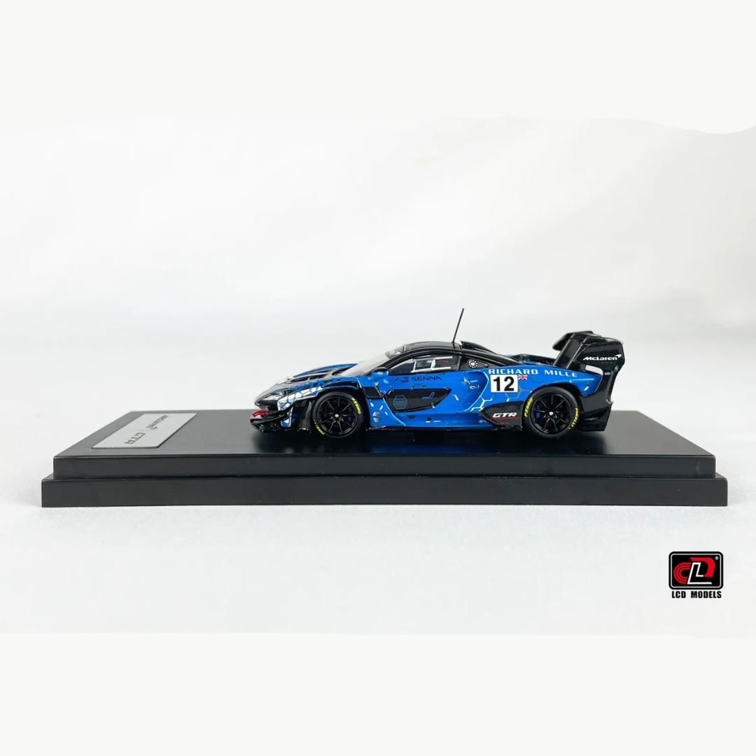 LCD Models McLaren Senna GTR #12 Richard Mille Blue Hypercar -LCD64024-BU