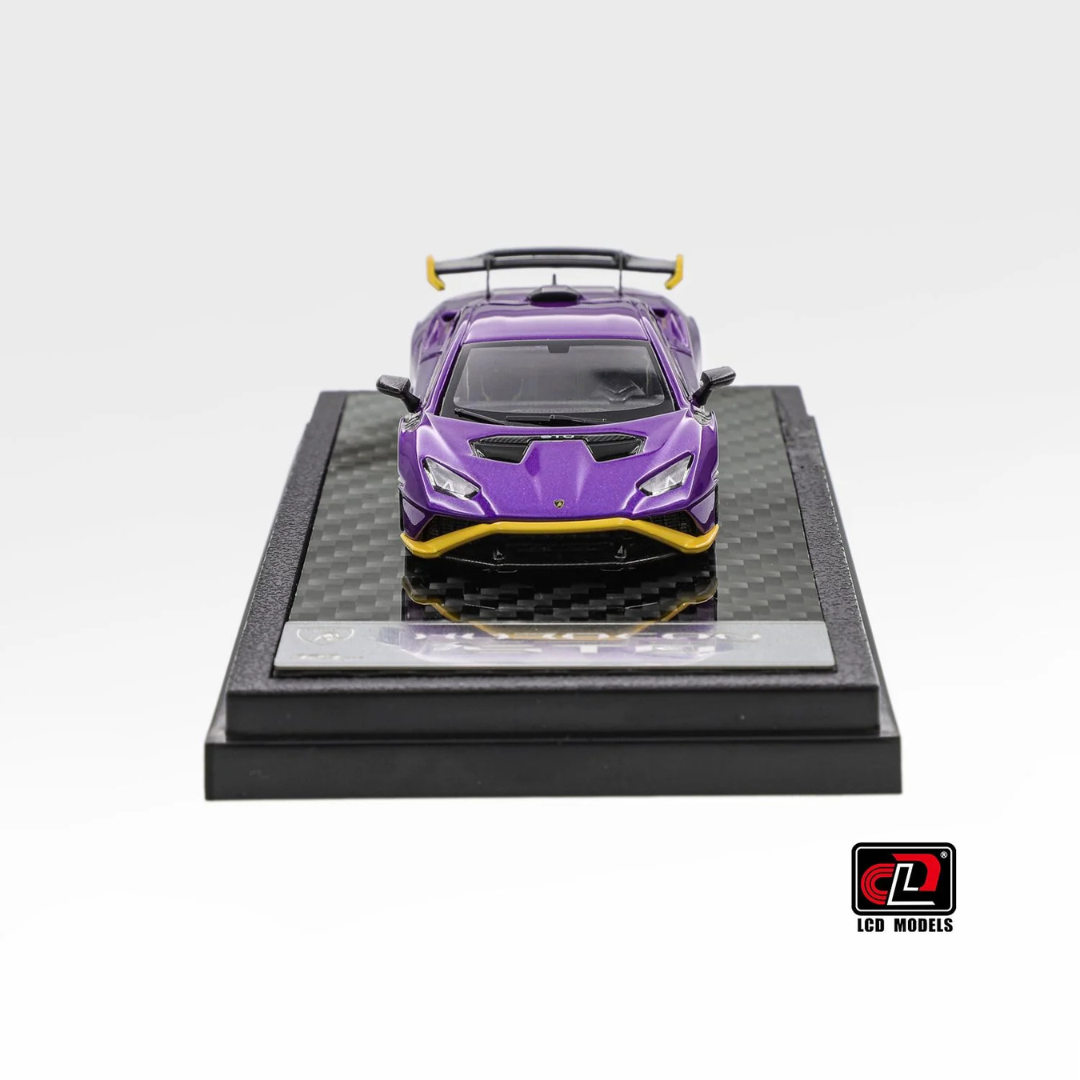LCD Models Lamborghini Huracán STO Purple/Yellow Track Supercar - LCD64043-PU