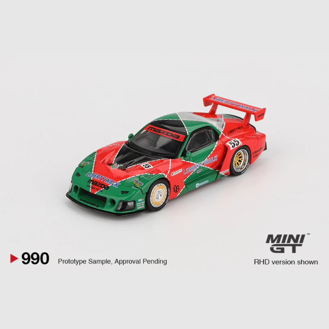 Mini GT Mazda RX-7 LB-Super Silhouette 787B Red/Green - MGT00990-BL Blister Version (Imported)