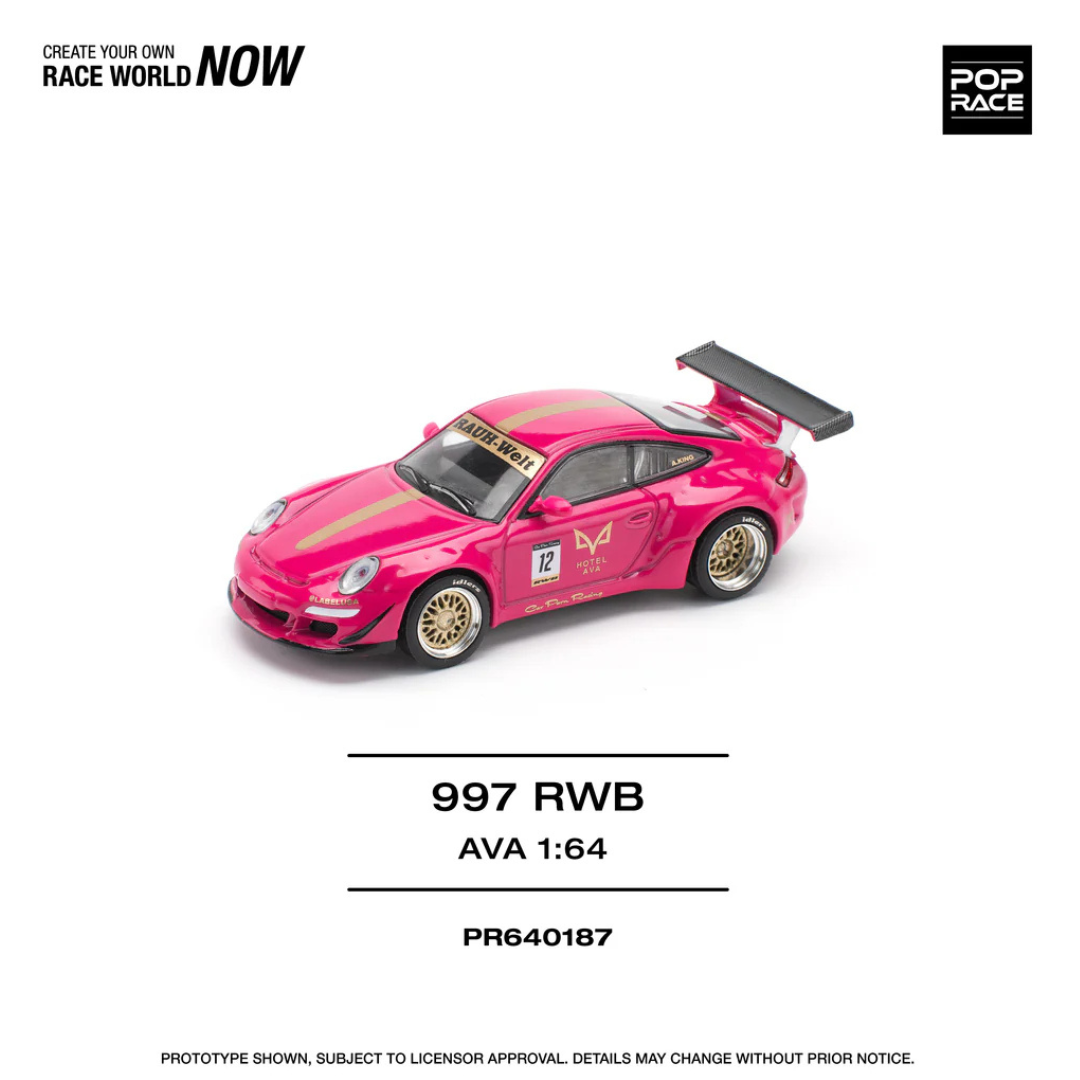 Pop Race Porsche 911 (997) RWB AVA Pink – PR640187