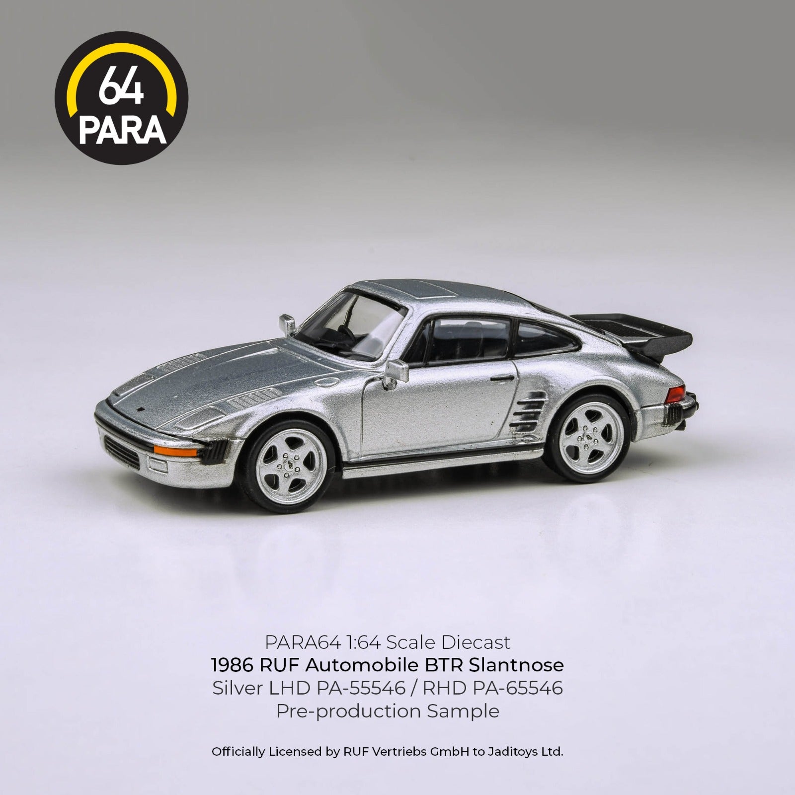 PARA64 RUF Automobile BTR Slantnose 1986 1:64 Scale Diecast Metal Toy Car – Silver