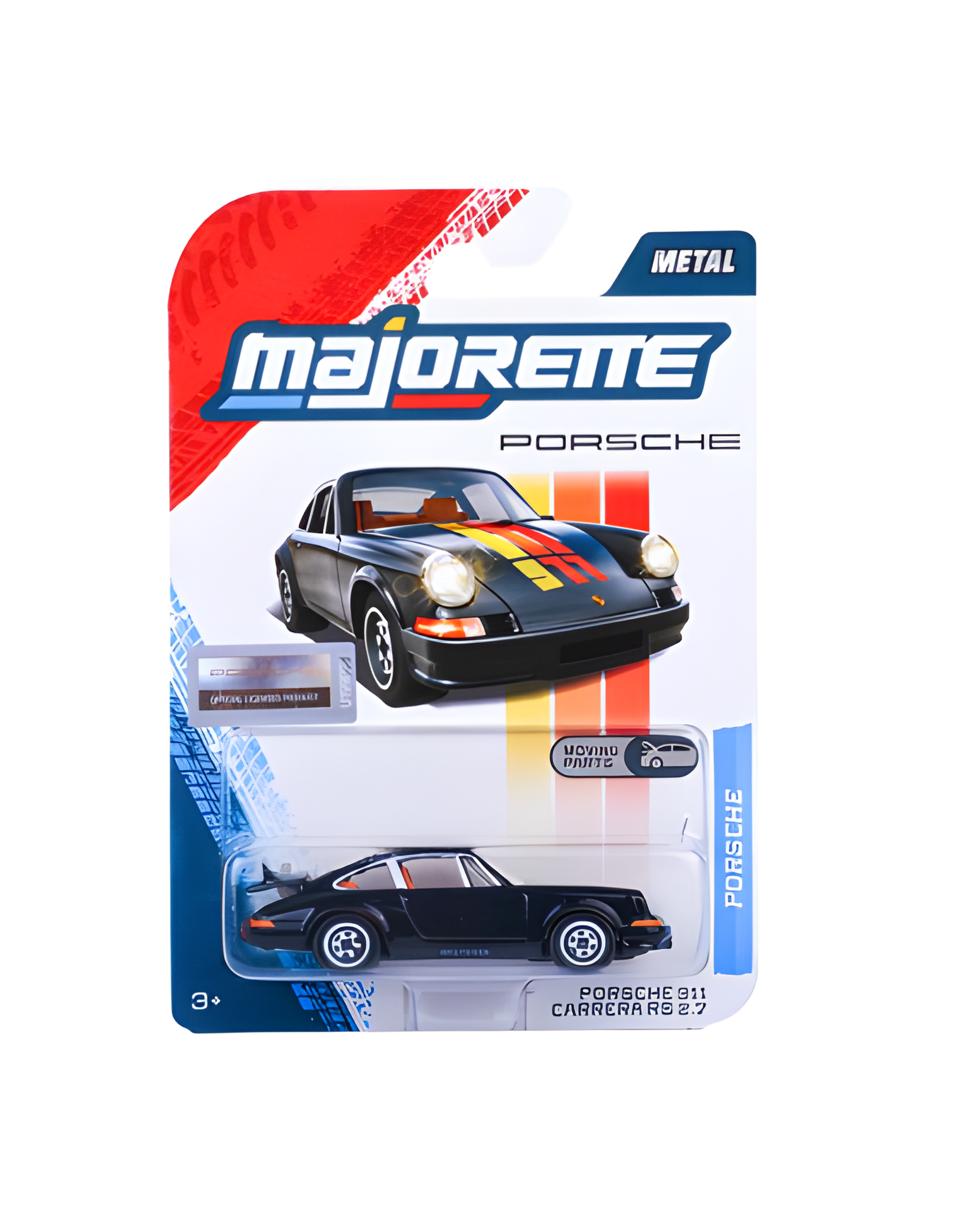 Majorette Porsche 911 Carrera RS 2.7 1:64 Scale Diecast Metal Toy Car – Official Porsche Licensed