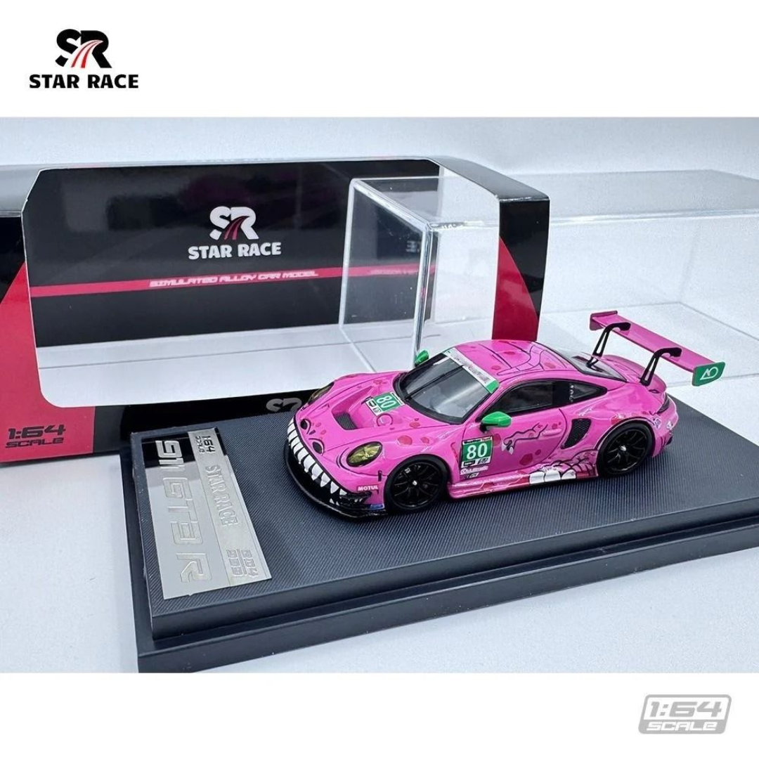 Star Race Porsche 911 GT3 R "Roxy" Pink Shark Livery #80 Limited Edition -SR64003