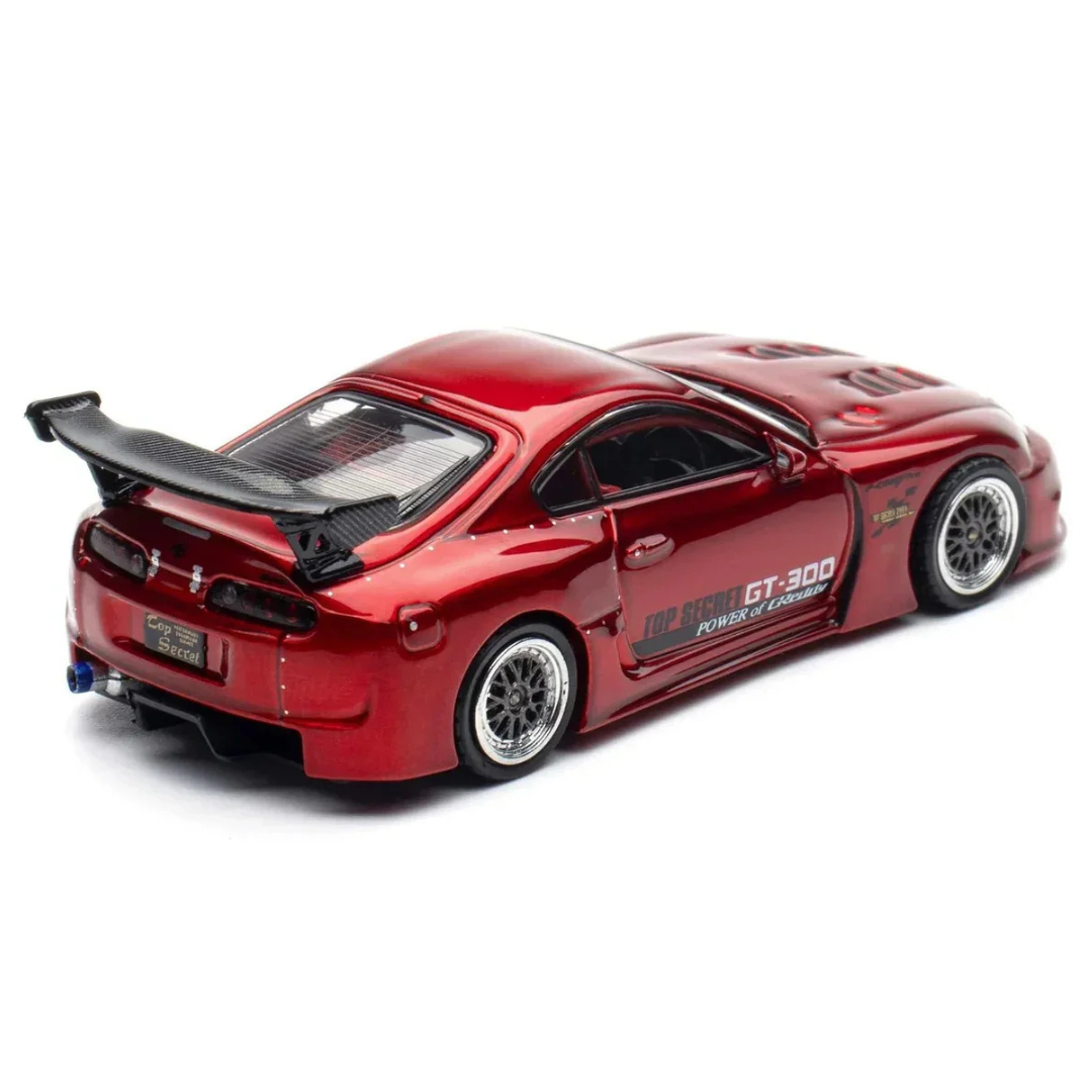 INNO64 Toyota Supra A80 Top Secret GT-300 Red 1:64 Diecast Widebody Car - IN64-A80TS-RED