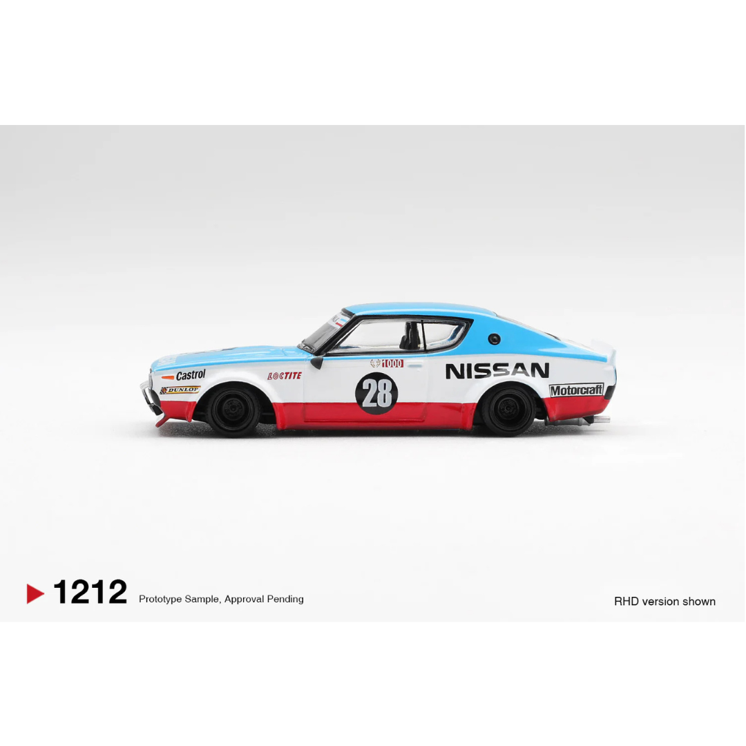 Mini GT Nissan Skyline Kenmeri Liberty Walk #28 Blue/White/Red - MGT01212-BL - Blister Version