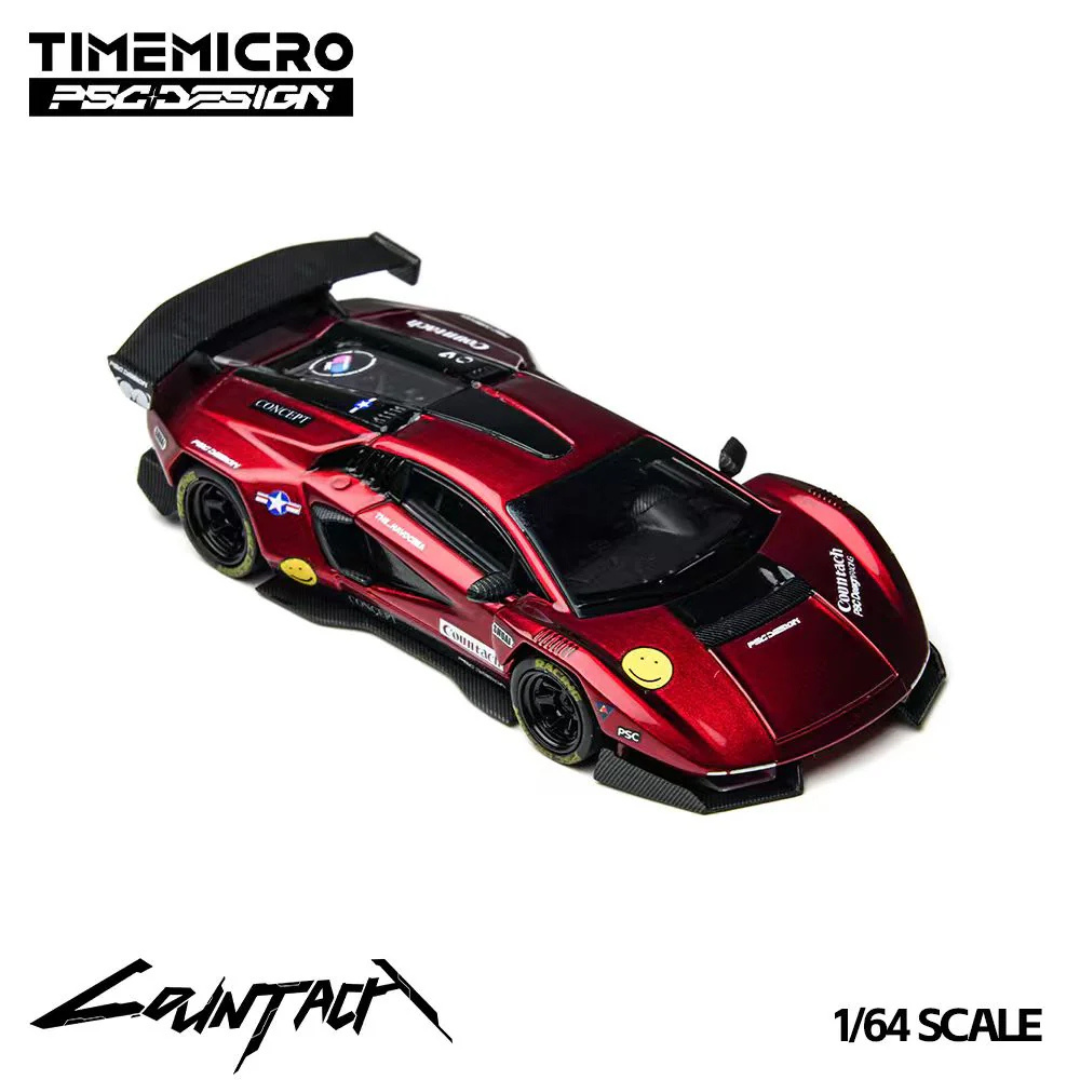 Time Micro x PSC Design Countach "V" Scarlet Red - TM647705