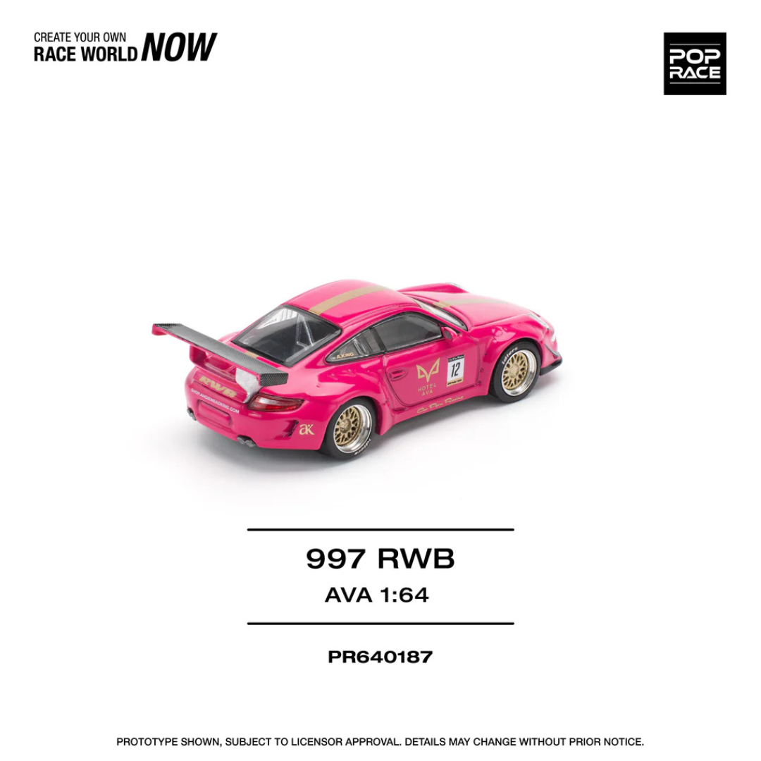 Pop Race Porsche 911 (997) RWB AVA Pink – PR640187