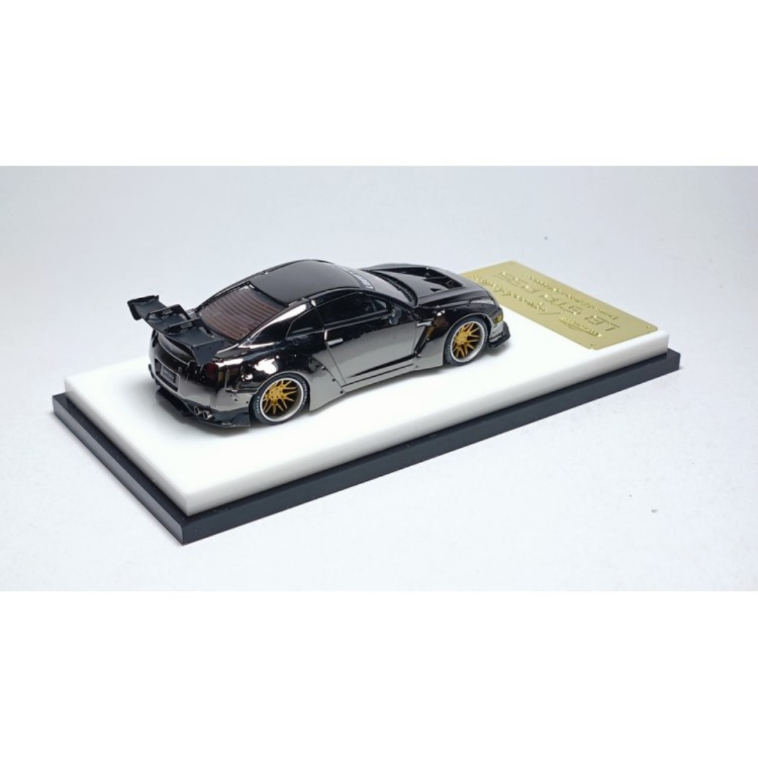 My Model Collect 1:64 Nissan GT-R (R35) Liberty Walk Chrome Gun Grey Limited Edition – MC640004E