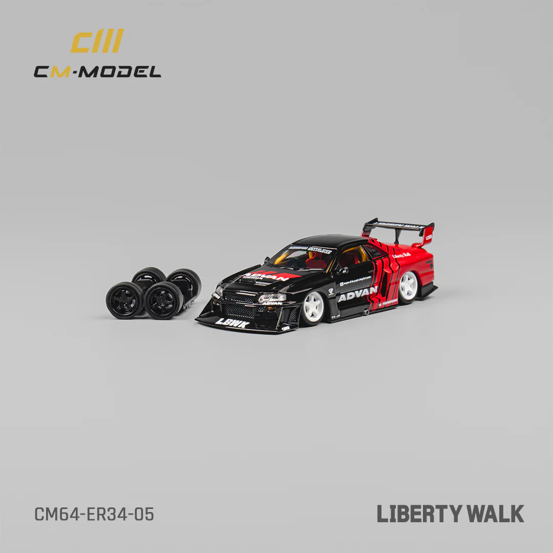 CM-Model Nissan Skyline ER34 Liberty Walk Advan Livery – CM64-ER34-05