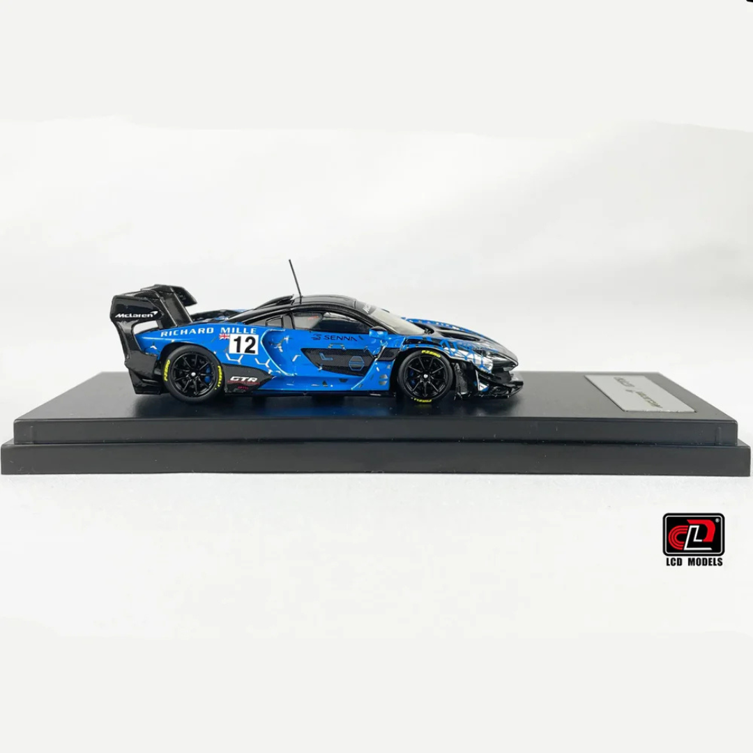 LCD Models McLaren Senna GTR #12 Richard Mille Blue Hypercar -LCD64024-BU