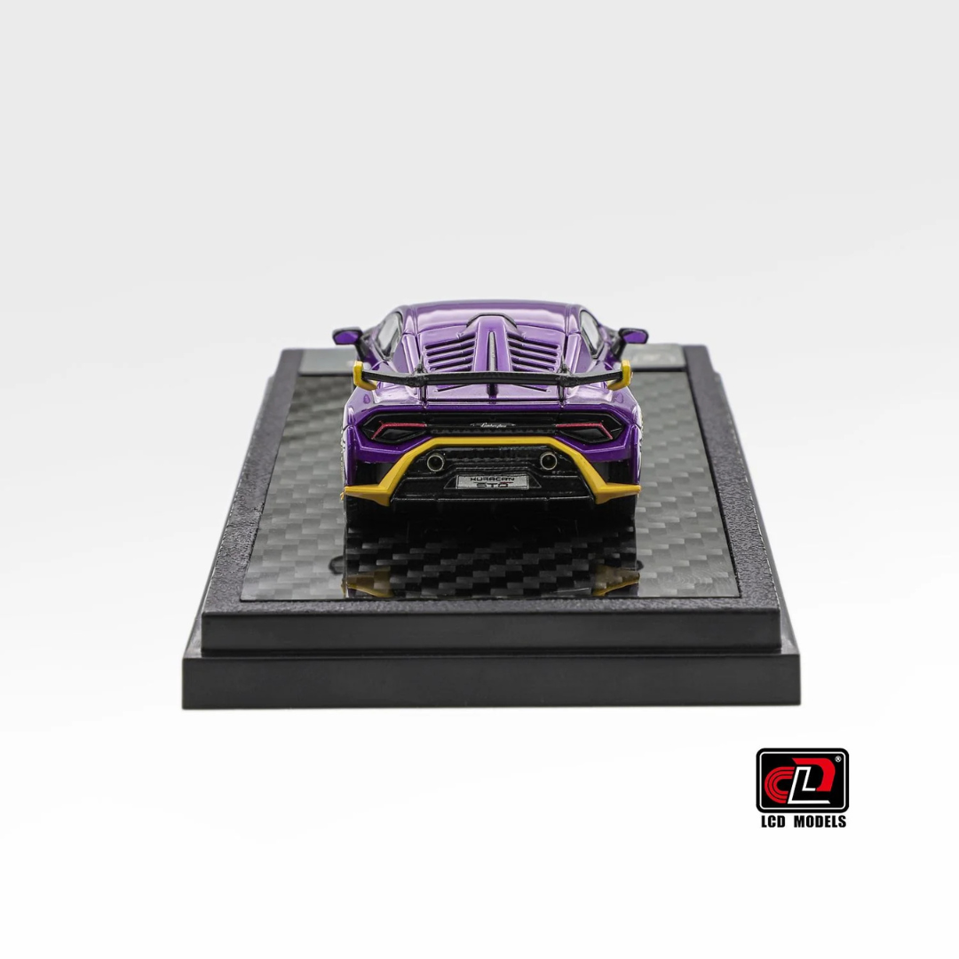 LCD Models Lamborghini Huracán STO Purple/Yellow Track Supercar - LCD64043-PU