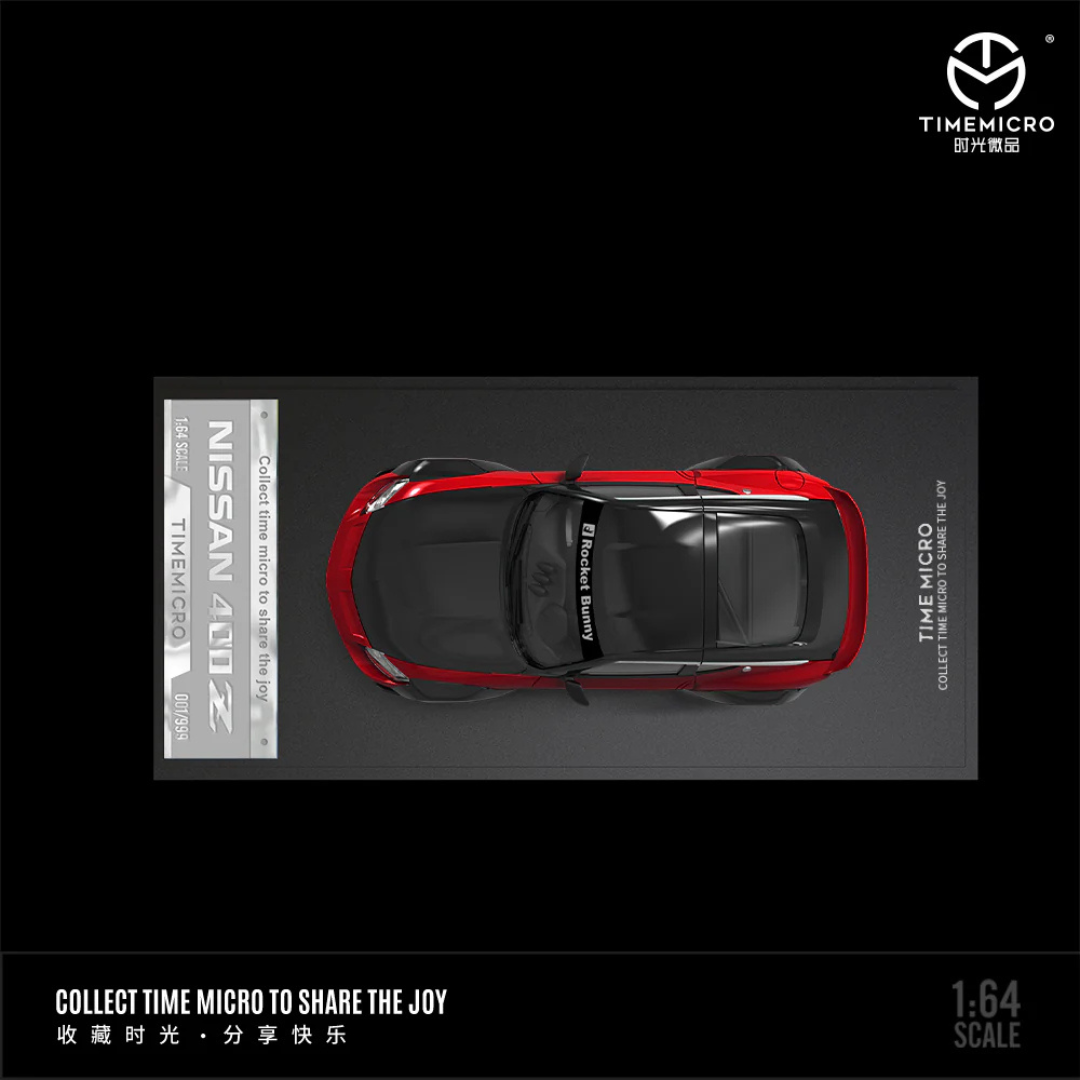 Time Micro Nissan 400Z Pandem Rocket Bunny Widebody Red/Black Limited Edition -TM649101-1